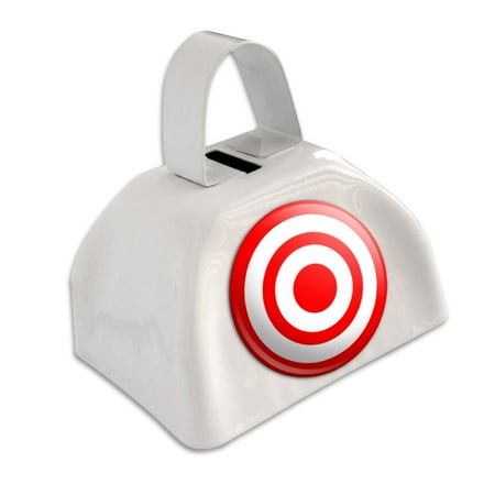 Cow Eye - Target Bullseye White Cowbell Cow Bell