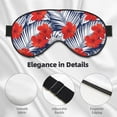 thumbnail image 4 of Goofa Leaves And Flowers Printed Sleep Eye Mask for Men Women, Zero Eye Pressure Sleeping Mask, Light Blocking Night Blindfold, Soft Eye Shade Cover, 4 of 7