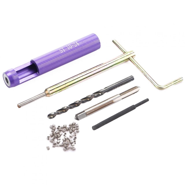 Helicoil Kit, Kit d'Inserts de Filetage de Vis, Impérial pour Augmenter la Force de Connexion de Filetage de Vis Empêche la Visse de Se Détacher Remplacement Réparation