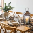 thumbnail image 6 of Brown Teal Geometric Round 15 Inch Placemats Set of 4, Retro Modern Plaid Abstract Art HeatResistant Non Slip Place Mats for Dining Table, Wipeable Braided Kitchen Table Mats for Housewarming, 6 of 9