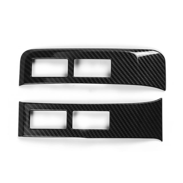 2Pcs Carbon Fiber Texture Dashboard Panel Interior Car Cover Sticker Fit for HiAce 2019