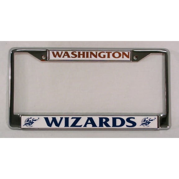 Washington Basketball Wizards Chrome Metal License Plate Frame