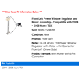 thumbnail image 2 of Front Left Power Window Regulator and Motor Assembly - Compatible with 2004 - 2008 Acura TSX 2005 2006 2007, 2 of 2