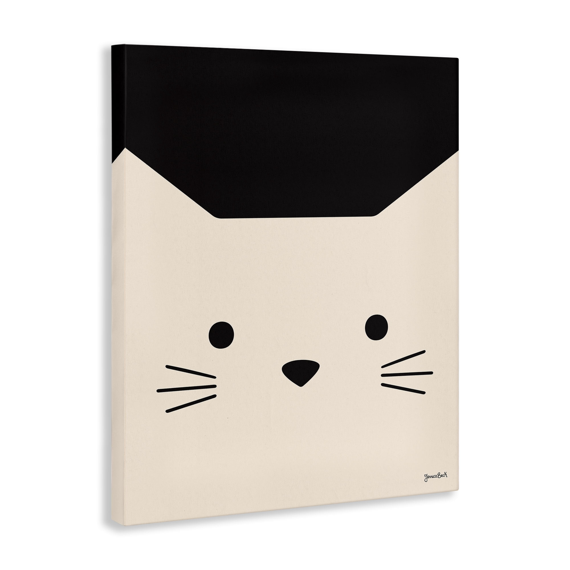 Stupell Industries White Cat Close Up Animals Painting Wrapped Canvas Art Print Wall Art, 24 x 30