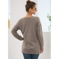 thumbnail image 2 of PPYOUNG Women's Casual Lightweight V Neck Knit Top Loose Pullover Sweater, 2 of 5