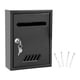 thumbnail image 1 of Buzón de pared con cerradura y 2 llaves, de hierro, para el hogar. Negro, 1 of 9