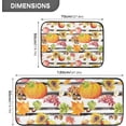 thumbnail image 3 of SKYSONIC Thanksgiving Pumpkin 2 Pieces Kitchen Rug Cushioned Anti-Fatigue Kitchen Rugs Set for Home Office Laundry,19.7" x 27.6"+19.7" x 47.2", 3 of 7