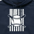 thumbnail image 2 of Instant Message - Baseball Flag - Men's Pullover Hooded Fleece Sweatshirt, 2 of 5