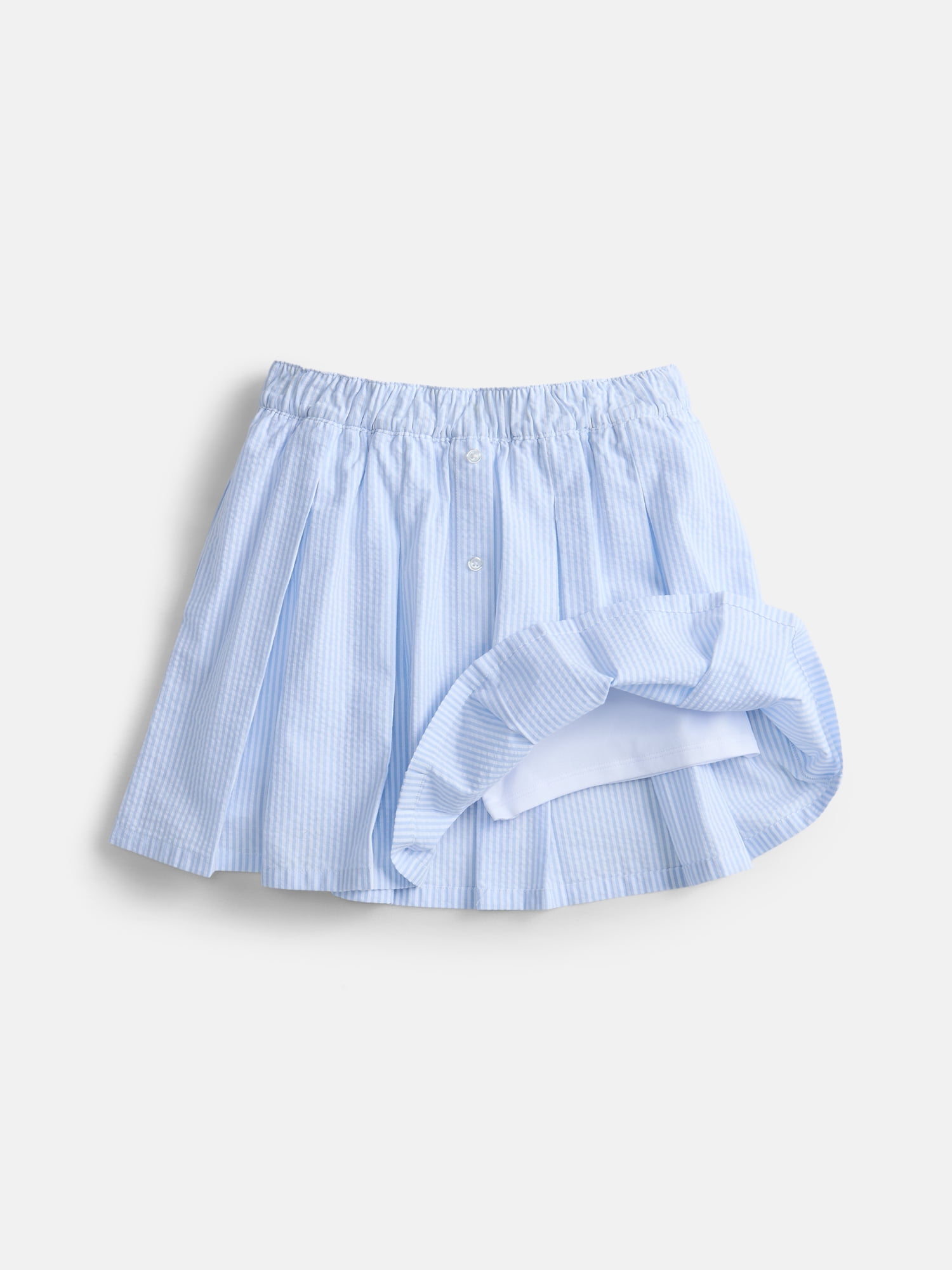 Weekend Academy Striped Button Front Pleated Skort, Sizes 4-18