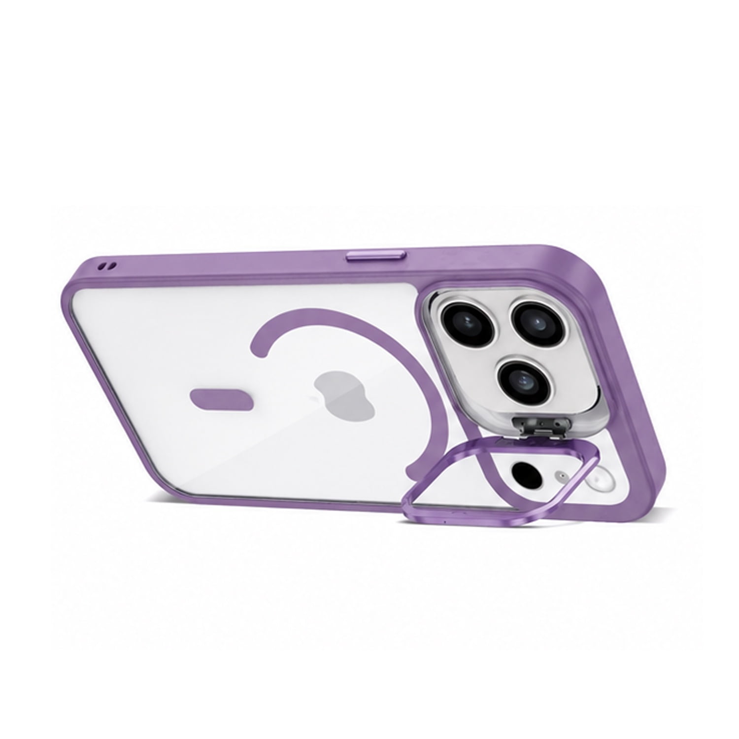 Thin Clear Shockproof Case with Camera Cover for iPhone 17 Pro Max - Light Purple