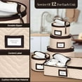 thumbnail image 2 of China Storage Containers 5-Piece Set Moving Boxes for Dinnerware, Glasses, Plates, Mugs and Saucers Sturdy Quilted Microfiber Dish Organizer with Dividers for Seasonal Storage - Holds Set of 12, 2 of 7