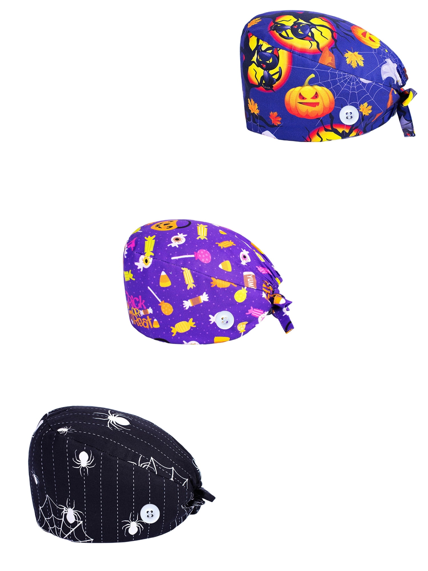 Men Adjustable Scrub Caps Bouffant Hats 