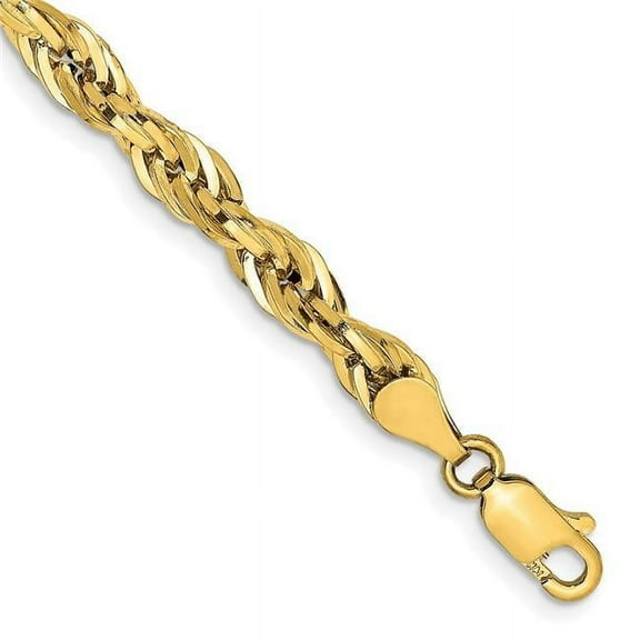 Primal Gold 10 Karat Yellow Gold 4.75mm Semi-Solid Rope Chain