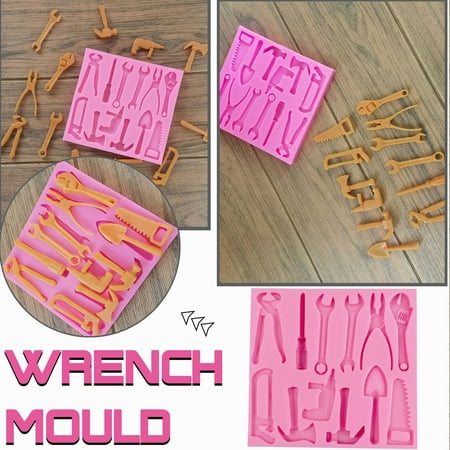 

Hxroolrp Home Decor Cake Mould DIY Wrench Hardware Tool Modeling Silicone Mold Chocolate Cake Plaster Mold