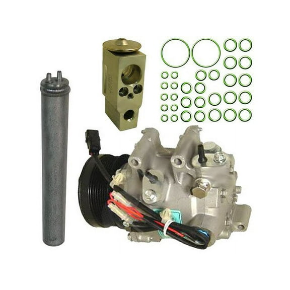 A/C Compressor Kit - with Compressor, Accumulator / Drier, Front Expansion Valve, and O-ring Seal Kit - Compatible with 2006 - 2009 Honda Civic Sedan 1.8L 4-Cylinder 2007 2008