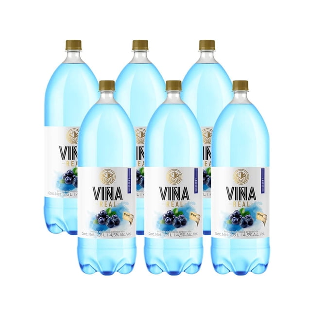 Pack de 6 Cooler Viña Real Blueberry 2.6 L