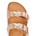 thumbnail image 2 of Time and Tru Women’s Braided Two Band Footbed Slide Sandals, 2 of 6