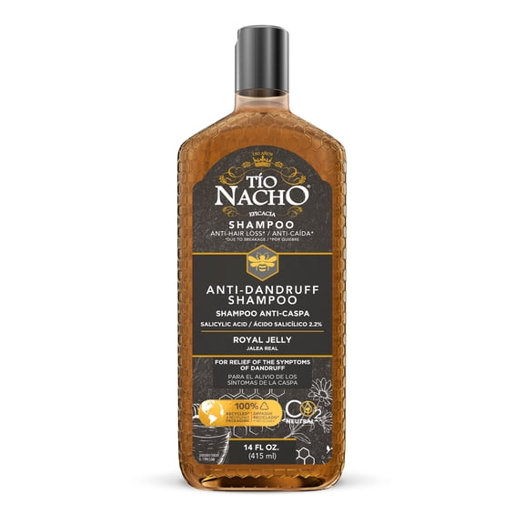 Tío Nacho Anti-Dandruff Shampoo with 2.2% Salicylic Acid & Royal Jelly, 14 Fl Oz