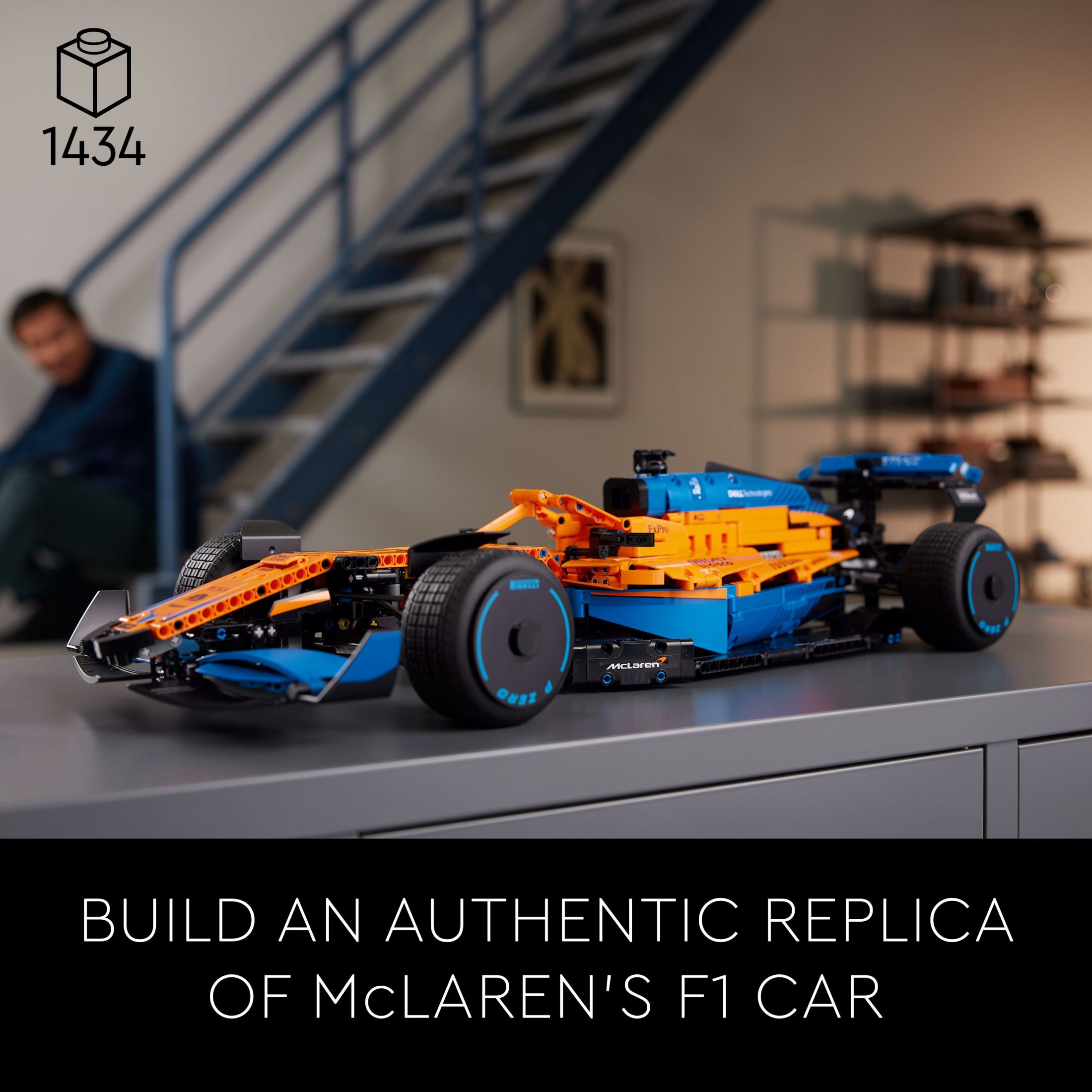 LEGO 42141 Technic McLaren Formula 1 2022 Replica Race Car Model Building Kit, F1 Motor Sport Set Birthday Gift Idea for Adults, Men, Women, Him, Her, Husband, Collectible Home Decor - image 5 of 9
