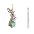 thumbnail image 5 of Easter Ornament, Acrylic Car Mirror Hanging Decoration, Cute Bunny Egg Holiday Pendant for Rearview Mirror Backpack, Spring Festival Decor, 3.1 Inch (8cm) Flat Acrylic Charm, 5 of 5