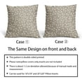 thumbnail image 6 of Tan Khaki Floral Block Print Pillow Covers 20x20 Inch Set of 2, Vintage Cottage Style Beige Decorative Throw Pillow Cases Outdoor Cushion Covers Rustic Farmhouse Decoration Sofa Couch Bed Decor, 6 of 6