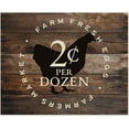 thumbnail image 1 of Farm Fresh Eggs Chicken Rustic Wood Wall Sign 12x15, 1 of 1