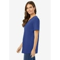 thumbnail image 3 of Woman Within Plus Size Perfect Short-Sleeve V-Neck Tee (Petite Available), 3 of 6