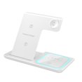 thumbnail image 2 of Soporte de Base de Cargador Rápido Inalámbrico 3 en 1 Sunnimix para Auriculares de Teléfono Inteligente Iwatch Blanco, 2 of 7