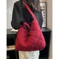 thumbnail image 3 of Kukuzhu Quilted Tote Bag for Women Padding Down Hobo Bag Casual Large Shoulder Bag, 3 of 6