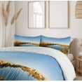 thumbnail image 6 of Ambesonne Desert Duvet Cover Set, Idyllic Oasis Awbari, 2-Calking, Sand Brown Pale Blue, 6 of 6