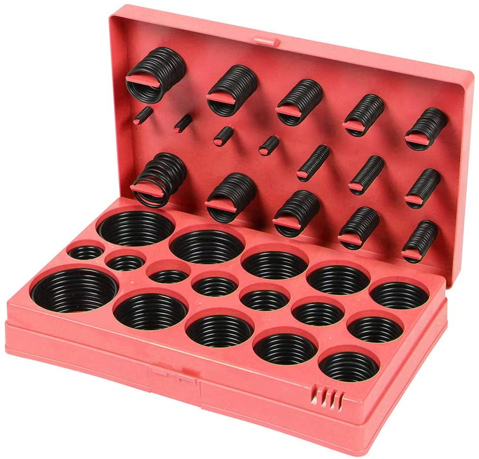 New SAE & Metric Rubber O-Ring Washer Assortment Kit with Storage Case ORing 
