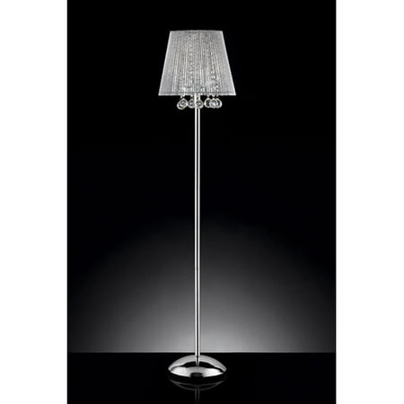 Ok Lighting 5142f 65 In H Crystal Floor Lamp Silver Chrome Ok Lighting 5142f 65 In H Crystal Floor Lamp Silver Chrome