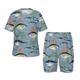 thumbnail image 1 of Balery Various Wild Sea Fish Conjunto de Pijama Infantil de Manga Corta con Estampado – Ropa de Dormir de Algodón Suave-3X-Large, 1 of 6