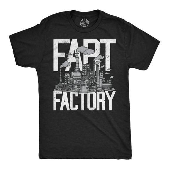 Mens Funny T Shirts Fart Factory Sarcastic Farting Joke Graphic Novelty Tee For Men Graphic Tees