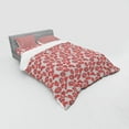 thumbnail image 3 of Ambesonne Floral Bedding Set 3 Pcs, Poppy Petals Polka Dots, Twin XL, Dark Coral Grey White, 3 of 3