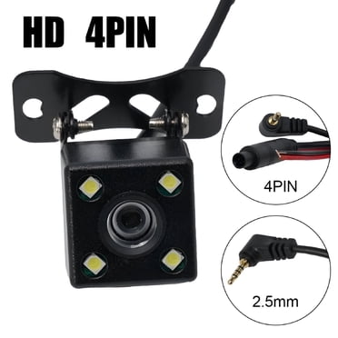 GJX 2026 New Car Rear View Camera 2.5Mm 4Pin Video Port with 4 Led Night Vision for Car,Truck,Suv,Van