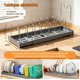 thumbnail image 2 of Organizador de Sartenes y Ollas, Organizador de Cocina Acero Inoxidable con 10 Compartimentos Ajustables, Estante Corredizo Expandible, Base ABS Protectora (Gris), 2 of 4