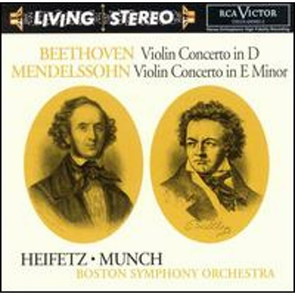 Pre-Owned Beethoven: Violin Concerto in D; Mendelssohn: Violin Concerto in E minor (CD 0090266898022) by Jascha Heifetz (violin), Charles Munch (conductor)