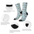 thumbnail image 3 of Cauagu pirate with funny animals Print Crew Socks for Women and Men,Adult Athletic Running Socks 1-Pair Sports Socks Work Gear Socks with Moisture Wicking, 3 of 6