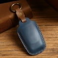 thumbnail image 2 of Leather Key Fob Cover Compatible with Toyota Land Cruiser, 4Runner, RAV4, Camry, Highlander 2019-2022, Smart Key Protector Holder with Leather Conditioner, 2 of 7