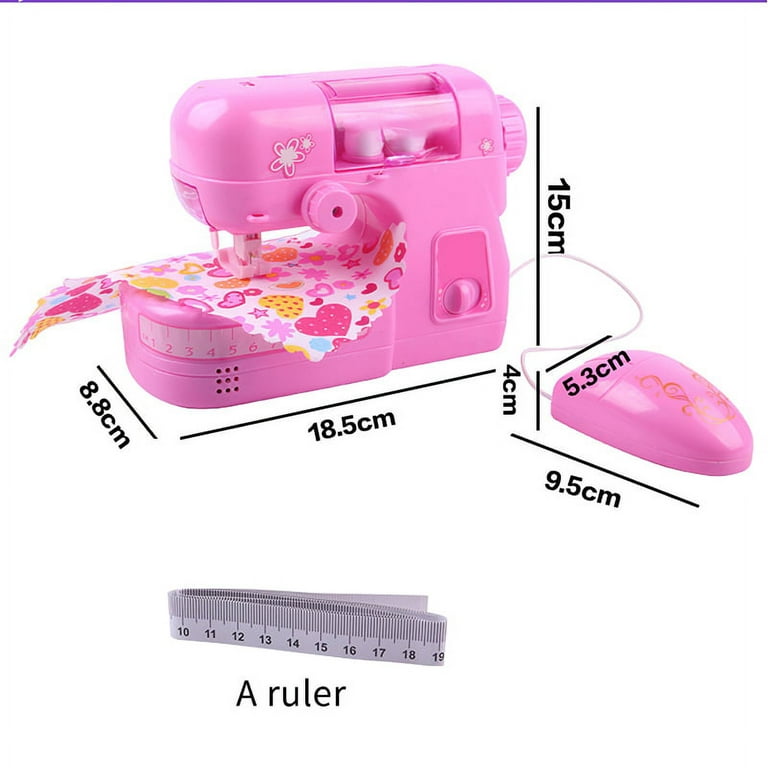 Portable Sewing Machine, 12 Stitches Mini Sewing Machine, 108-Pieces Electric Sewing Machines with Extension Table for Household, Travel, Pink
