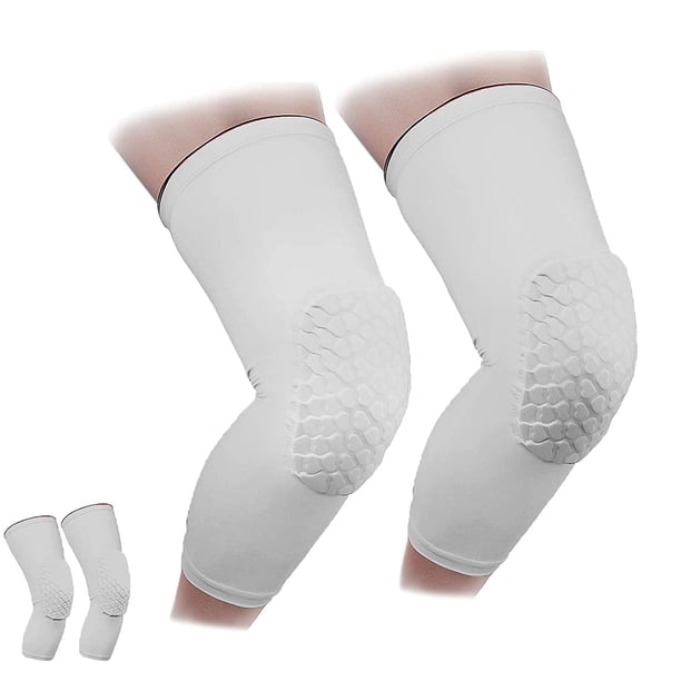Par de rodilleras para rodilleras, a prueba de golpes, antideslizantes, para baloncesto, para piernas, almohadillas protectoras, acolchadas, transpirables, de compresión, Hexpad, 2 paquetes Namotu CZYD-ZC11-12