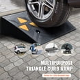 thumbnail image 2 of KFFKFF Rubberized Incline Ramp with 4.25" Elevation, Sidewalk and Driveway Compatible, 11.8" Broad and 19.7" Long, Designed for 15T Load Capacity, Suitable for Forklifts, Trucks, Buses, Wheelchairs, 2 of 9