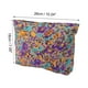 thumbnail image 3 of 1 Pc Bolsa de Maquillaje Impresa Portátil para Mujeres para Viajes, Vacaciones, Camping, Lona Púrpura, 3 of 3