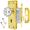 Gold, variant on Zinkitool Vintage Mortise Lock Set with Crystal Glass Knobs, Oil Rubbed Bronze Interior Door Hardware, Fits 1-3/8" to 1-3/4" Doors