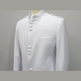 thumbnail image 5 of Mens Apollo  King  Banded Collarless suit Chinese Mandarin Wide leg AG98 White, 5 of 10