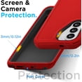 thumbnail image 6 of For Samsung Galaxy S26 Plus Case, 3-in-1 Rugged Shockproof Protective Cover with Hard Shell and Soft Rubber Bumper, Drop Protection Armor, Red, 6 of 6