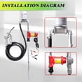 thumbnail image 5 of 12V Fuel Transfer Pump w/Manual Nozzle, 10 GPM High Flow DC Diesel Transfer Pump, Gas Heavy Duty Transfer Pump with Filter for Gasoline, Diesel, Kerosene, Biodiesel and More, 5 of 5
