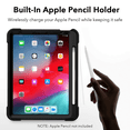 thumbnail image 6 of Case For iPad Air 5th Gen 10.9inch (2022)/iPad Air 4th (2020) Heavy Duty Shockproof Rugged Cover Built-in Pen Holder (Black), 6 of 8