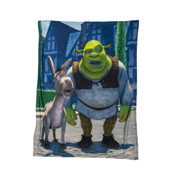 Collectibles Shrek Donkey Bedding Super Soft Micro Raschel Throw, 46 in x 60 in, Officially Licensed Product by Franco